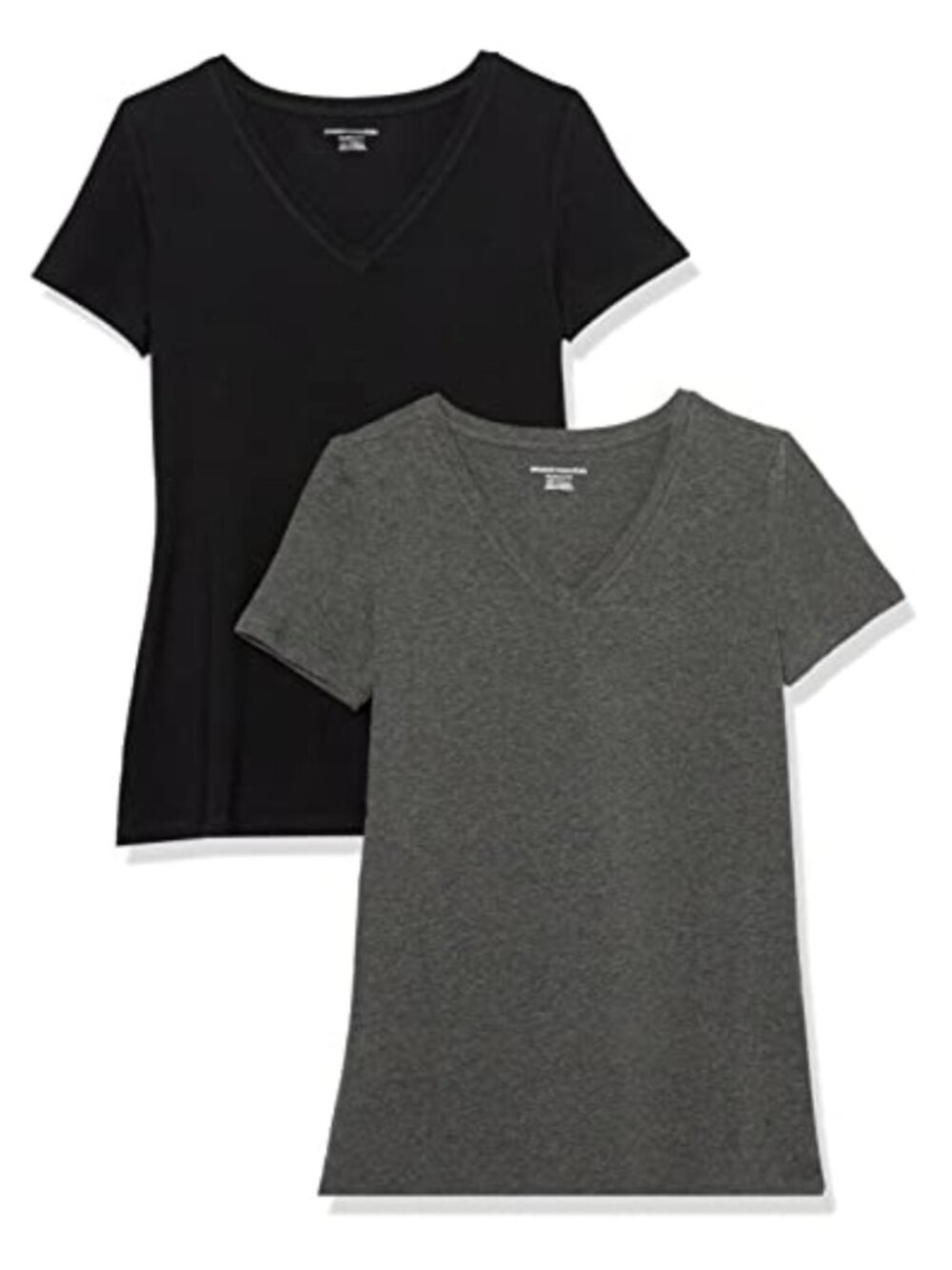 Regular Fit Short Sleeve V-Neck T-Shirt Cotton Modal Blend Jersey